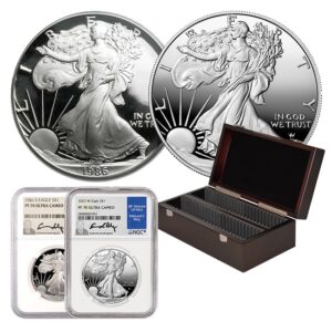 1986-2025 Silver American Eagle Proof 70 Date Run (excluding the 1995-W)