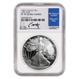 1987 Silver American Eagle Proof 70 Coin