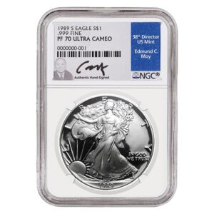 1989 Silver American Eagle Proof 70 Coin