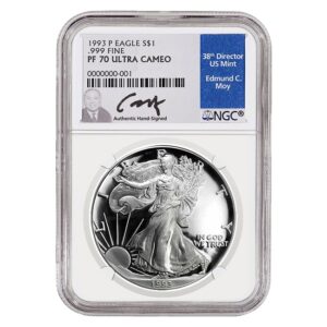1993 Silver American Eagle Proof 70 Coin