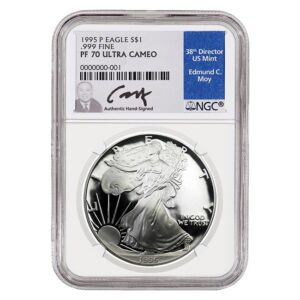 1995 Silver American Eagle Proof 70 Coin