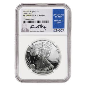 1997 Silver American Eagle Proof 70 Coin
