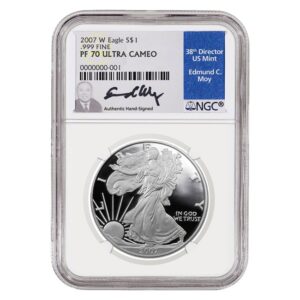 2007 Silver American Eagle Proof 70 Coin