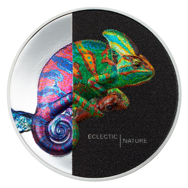 2023 1oz Silver Eclectic Nature Chameleon Proof Coin