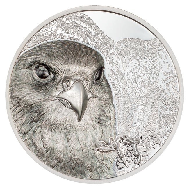 2023 3oz Silver Mongolian Falcon Ultra High Relief Proof Coin