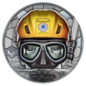2023 3oz Silver Real Heroes Coast Guard Black Proof Coin