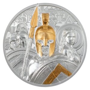 2023 3oz Silver Sparta Ultra High Relief Proof Coin