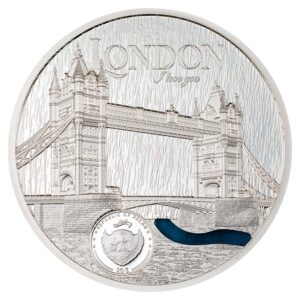 2023 3oz Silver Tiffany Art Metropolis London Ultra High Relief Proof Coin