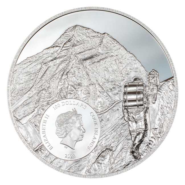 2023 Kilo Silver Mount Everest First Ascent Ultra High Relief Proof Coin