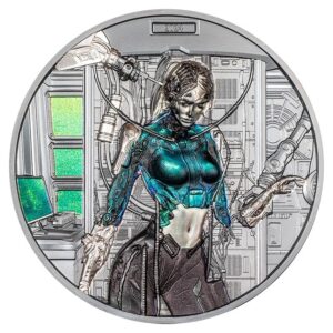 2024 3oz Silver Cyber Queen Rebirth Ultra High Relief Black Proof Coin