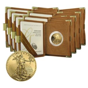 (8) 1oz Gold American Eagle Proof Raw Coins + (1) Free 1/10 oz Gold Eagle coin