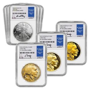 American Buffalo Legacy PF70 Package (2006, 2016, 2026) & 5x 2016 Silver Eagles PF70